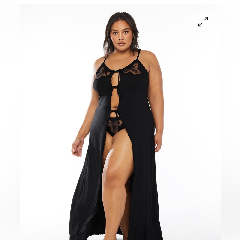 PEEK BEHIND THE LACE MAXI SLIP